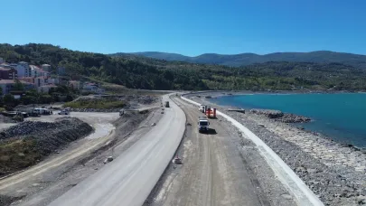 Türkeli Sahil Yolu çalışmalarında sona doğru!