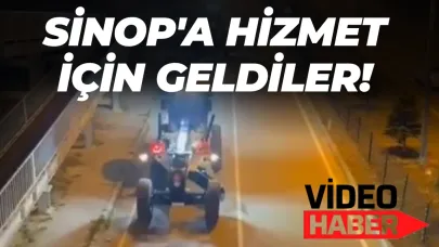 Yeni hizmet araçları Sinop’a işte böyle giriş yaptı