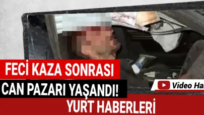 Taklalar atan otomobil hurdaya döndü