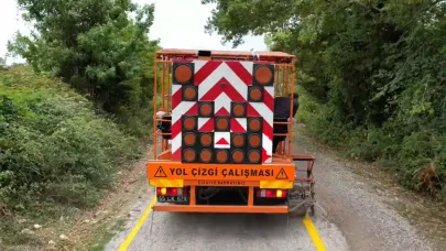 Yol çizgi ve işaretleri yenilendi