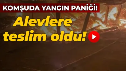 Köyde çıkan yangın büyük korku yaşattı