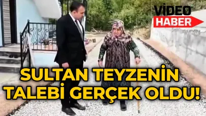 Sinop'ta şehit annesinin asfalt talebi yerine getirildi