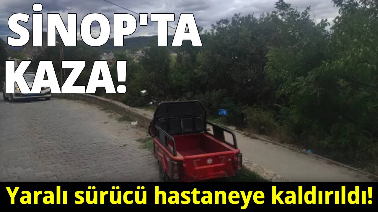 Sinop'ta ehliyetsiz sürücü kaza yaptı