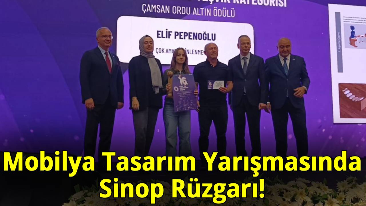 Sinoplu öğrenci Altın Ödülün sahibi oldu