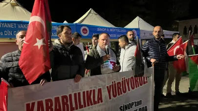 Sinop’ta Küresel Sumud Filosu’na yapılan saldırı protesto edildi