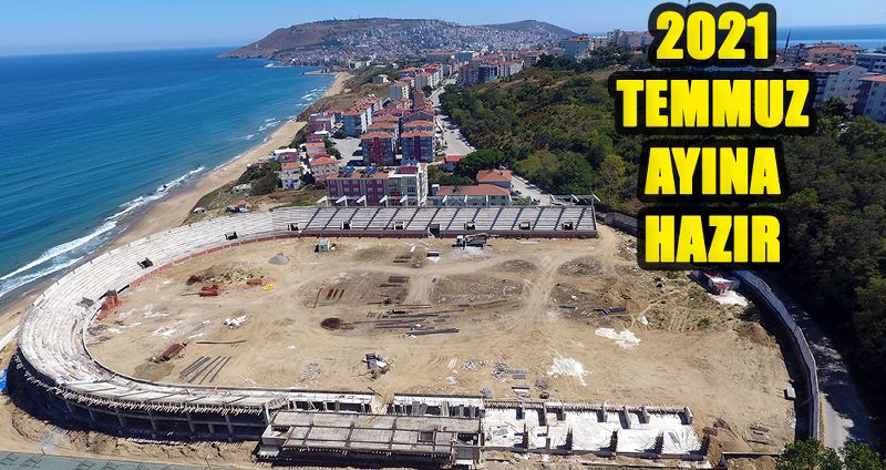 Sinop'un yeni stadyumunda inşaat sürüyor