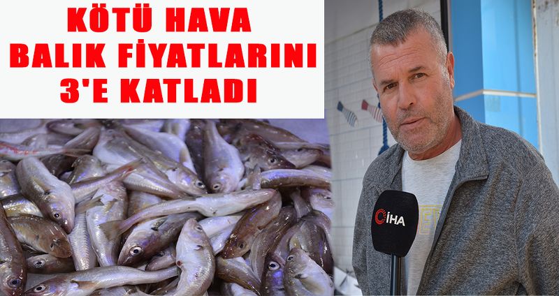 SİNOP’TA 3 GÜNLÜK KÖTÜ HAVA BALIK FİYATLARINI 3'E KATLADI