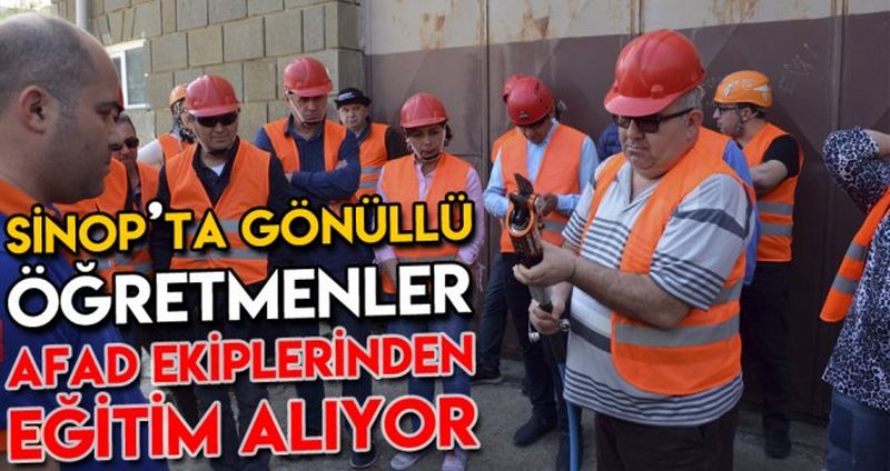 Sinop’ta Gönüllü Öğretmenler AFAD Ekiplerinden Eğitim Alıyor