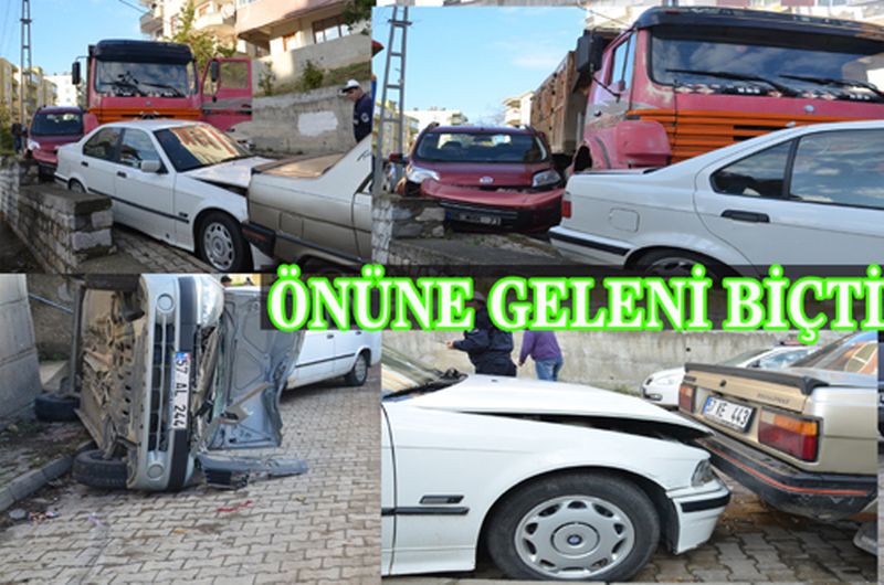 Yük kamyonu dehşet saçtı