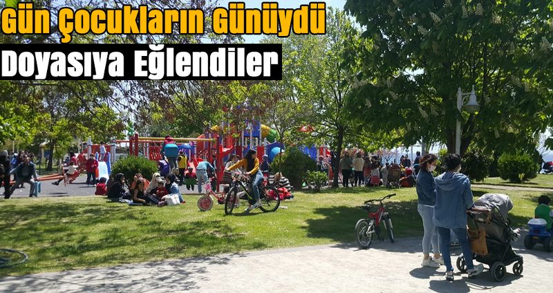 Sinop'ta çocuklar dışarıda olmanın tadını çıkardı