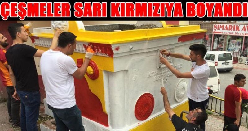 ÇEŞMELER SARI KIRMIZIYA BOYANDI