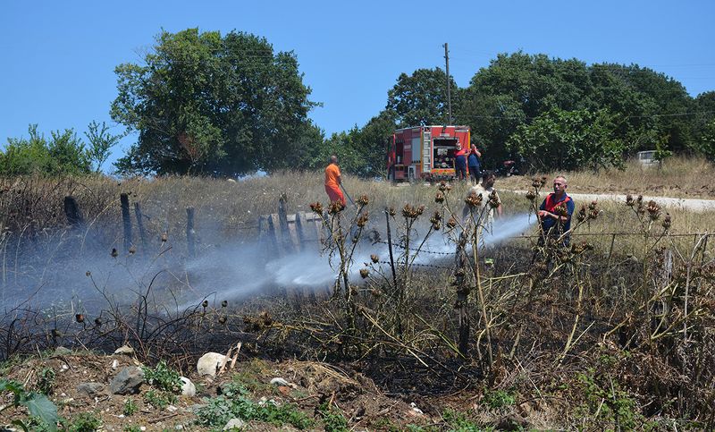 Sinop’ta çöpleri yakmak isteyen bir vatandaş yangına neden oldu
