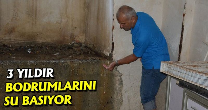 SİTE SAKİNLERİ BİNAYI BASAN SU SORUNUNUN GİDERİLMESİNİ İSTİYOR