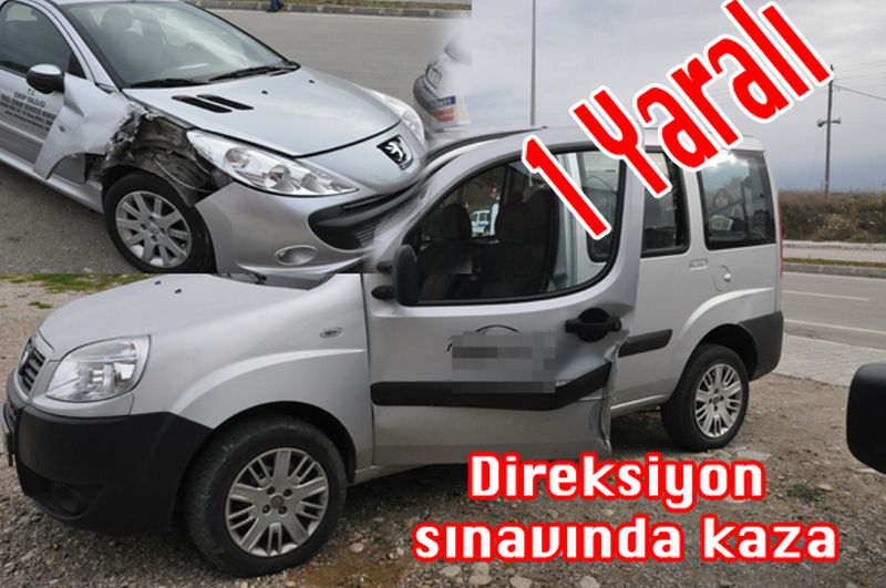Direksiyon sınavında kaza