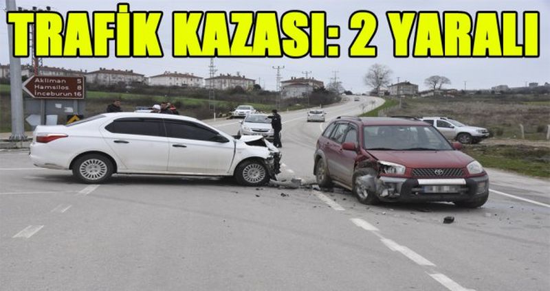SİNOP’TA TRAFİK KAZASI: 2 YARALI