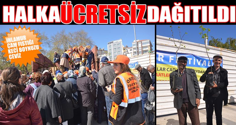 HALKA 23 NİSANA ÖZEL ÜCRETSİZ FİDAN DAĞITILDI