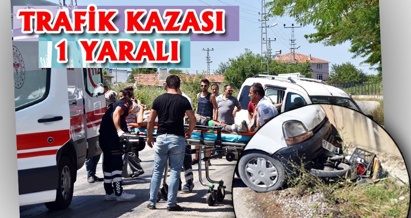 Kamyonet motosiklete çarptı: 1 yaralı