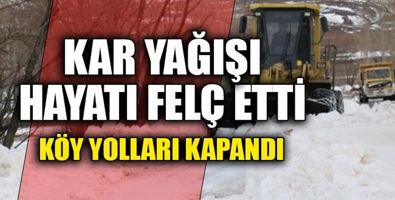 SİNOP'TA 143 KÖY YOLU KAR NEDENİYLE KAPANDI