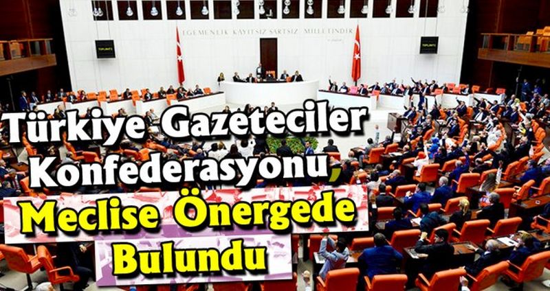 Türkiye Gazeteciler Konfederasyonu, Meclise Önergede Bulundu