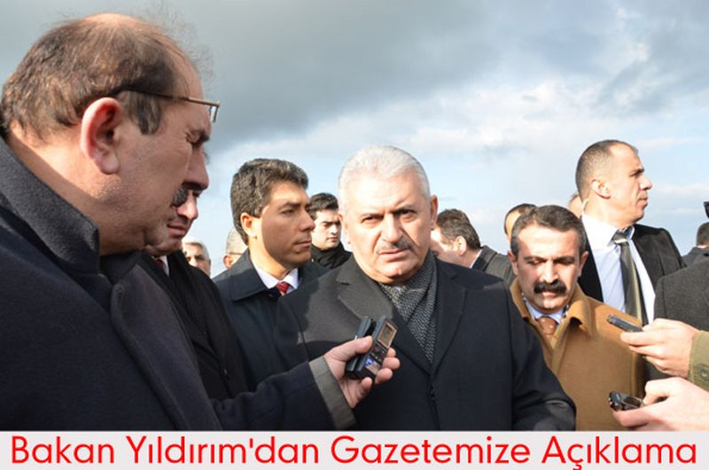 Bakan Yıldırım'dan Gazetemize Açıklama