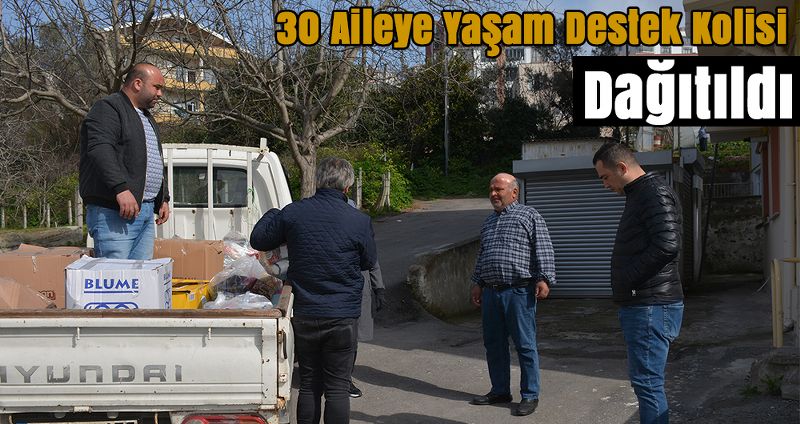 Sinop’ta 30 Aileye Yaşam Destek Kolisi Dağıtıldı