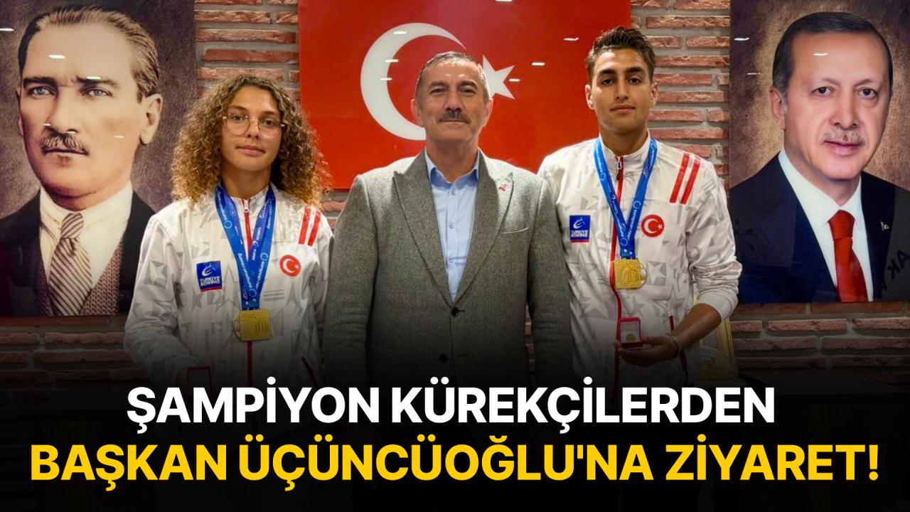 Avrupa Şampiyonu Kürekçilerden Başkan Üçüncüoğlu’na ziyaret