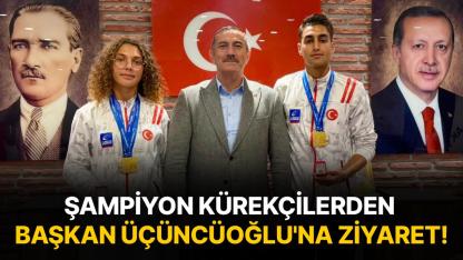 Avrupa Şampiyonu Kürekçilerden Başkan Üçüncüoğlu’na ziyaret
