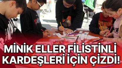 Çocuklar zulmü resimle anlattı
