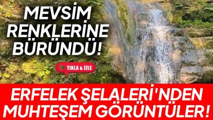 Erfelek Şelaleleri sonbaharın renkleriyle görsel bir şölen sunuyor