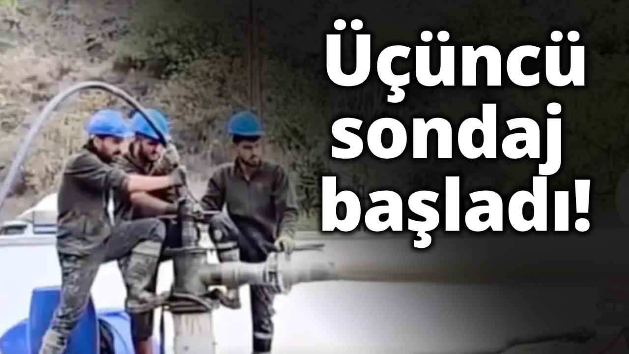 İlçede süren su krizi için üçüncü sondaj umudu