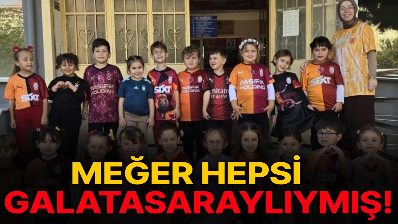 Minik öğrencilerden sarı - kırmızı sürpriz