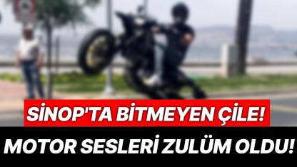 Motor sesleri Sinop'un o sokağını esir aldı