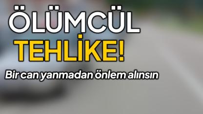 Otoyol kenarında felaket alarmı