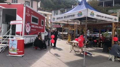 Mobil hizmet aracı aileleri bilgilendirdi