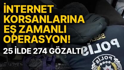 Siber suç şebekesine darbe: 274 gözaltı