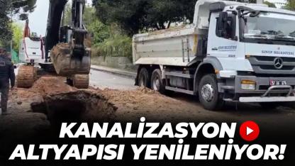 Sinop’ta kanalizasyon hattı yenileniyor