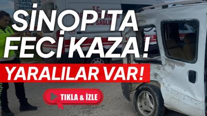 Sinop'ta motosiklet faciası:2 sürücü yaralı