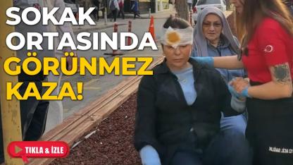 Yayanın kafasına bariyer çarptı