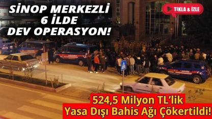 Sinop merkezli 6 ilde 'siber suç' operasyonu