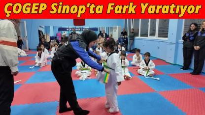 Sinop polisinden genç sporculara sürpriz ziyaret!