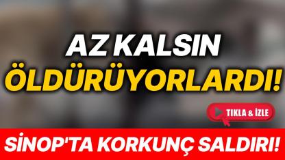 Sinop sahilinde yürek hoplatan saldırı