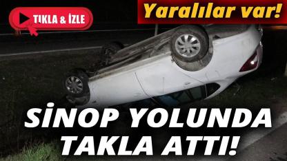 Sinop yolunda kaza: 2 yaralı