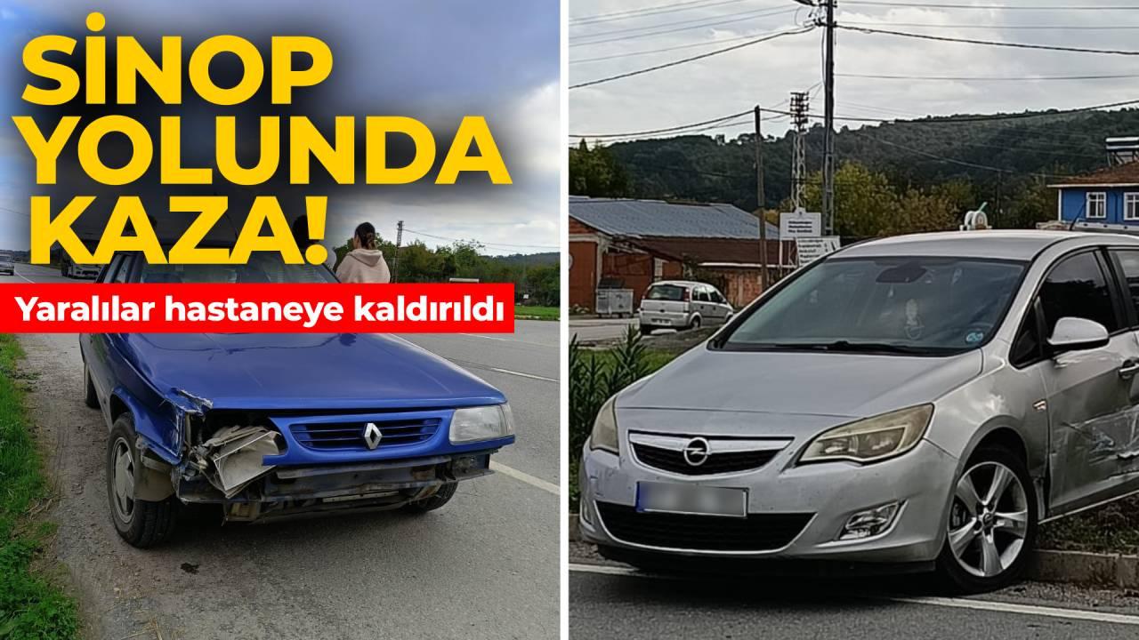 Sinop yolunda korkutan kaza: 2 yaralı
