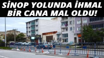 Sinop yolunda ölüm getiren geçit kaza sonrası kapatıldı