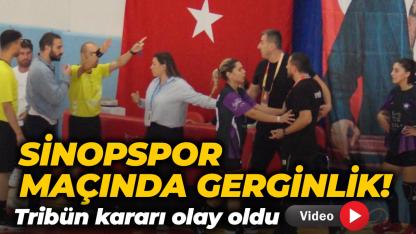 Sinopspor maçında sinirler gerildi