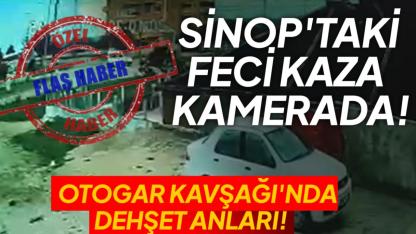 Sinop'ta korkunç çarpışma: O anlar kamerada