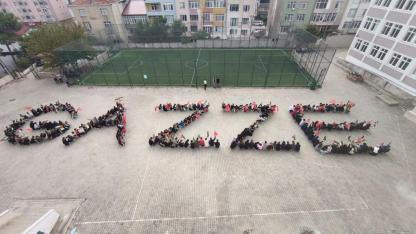 Sinop'ta lise öğrencilerinden Filistin’e destek etkinliği