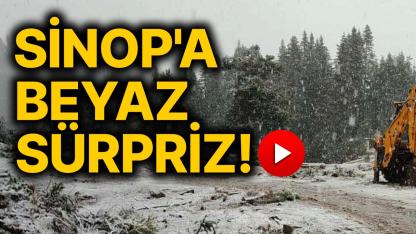 Sinop’ta mevsimin ilk karı düştü