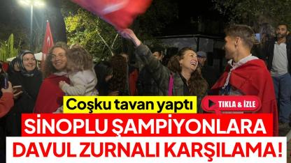 Sinop’ta şampiyonlara görkemli karşılama