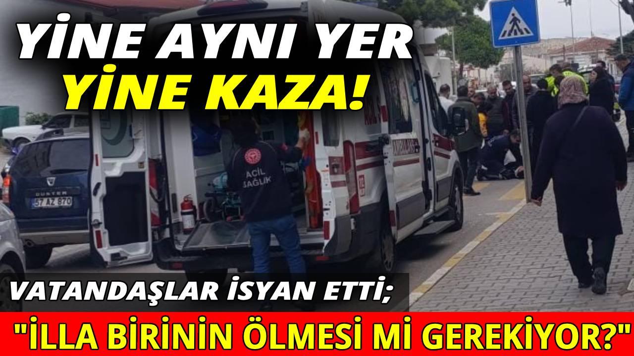 Sinop’ta yaya geçidinde öğrenciye otomobil çarptı